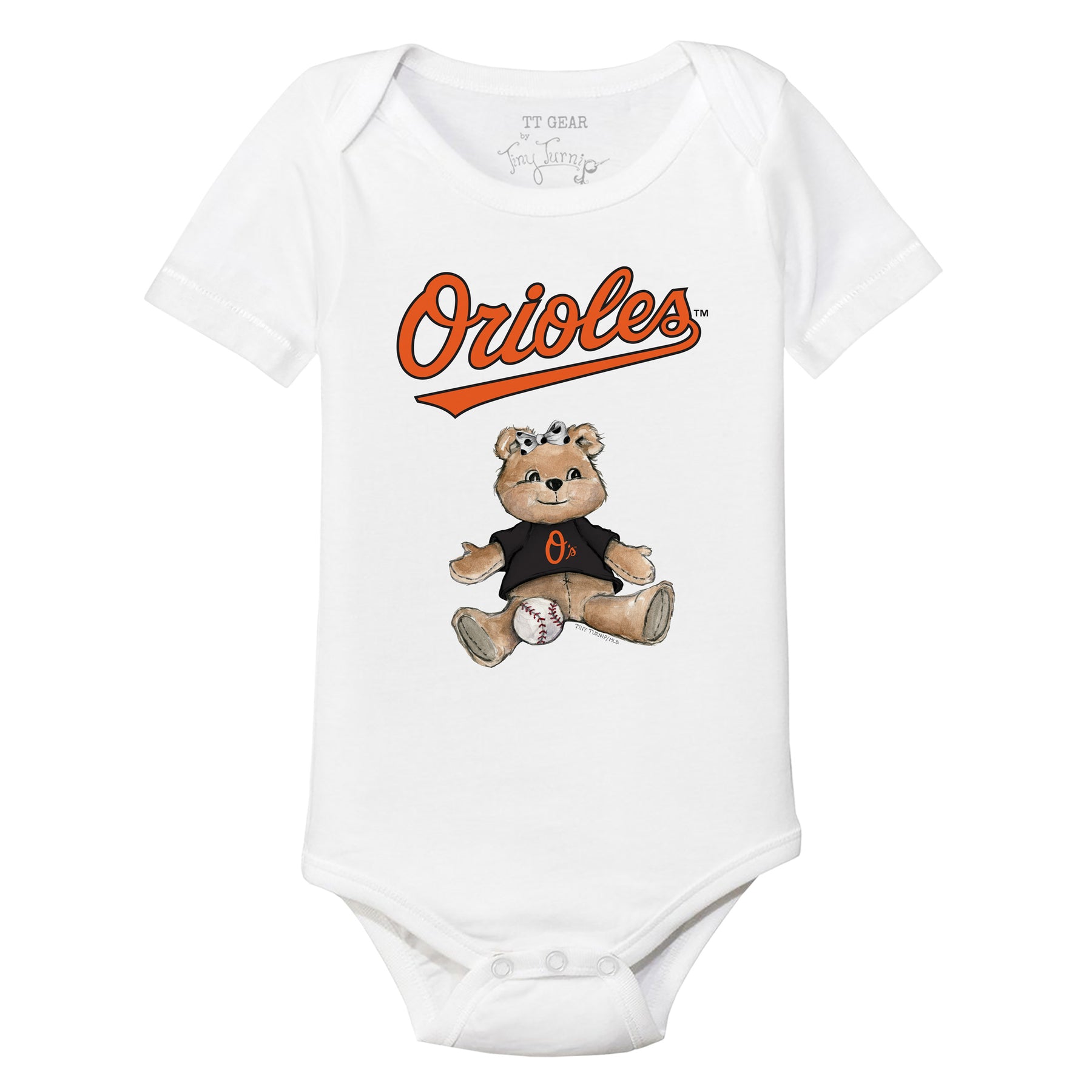 Baltimore Orioles Girl Teddy Short Sleeve Snapper