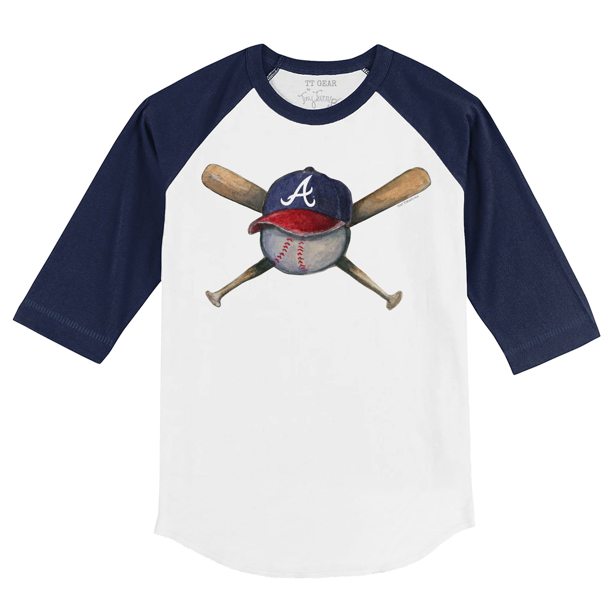 Lids Atlanta Braves Tiny Turnip Toddler Baseball Crossbats T-Shirt