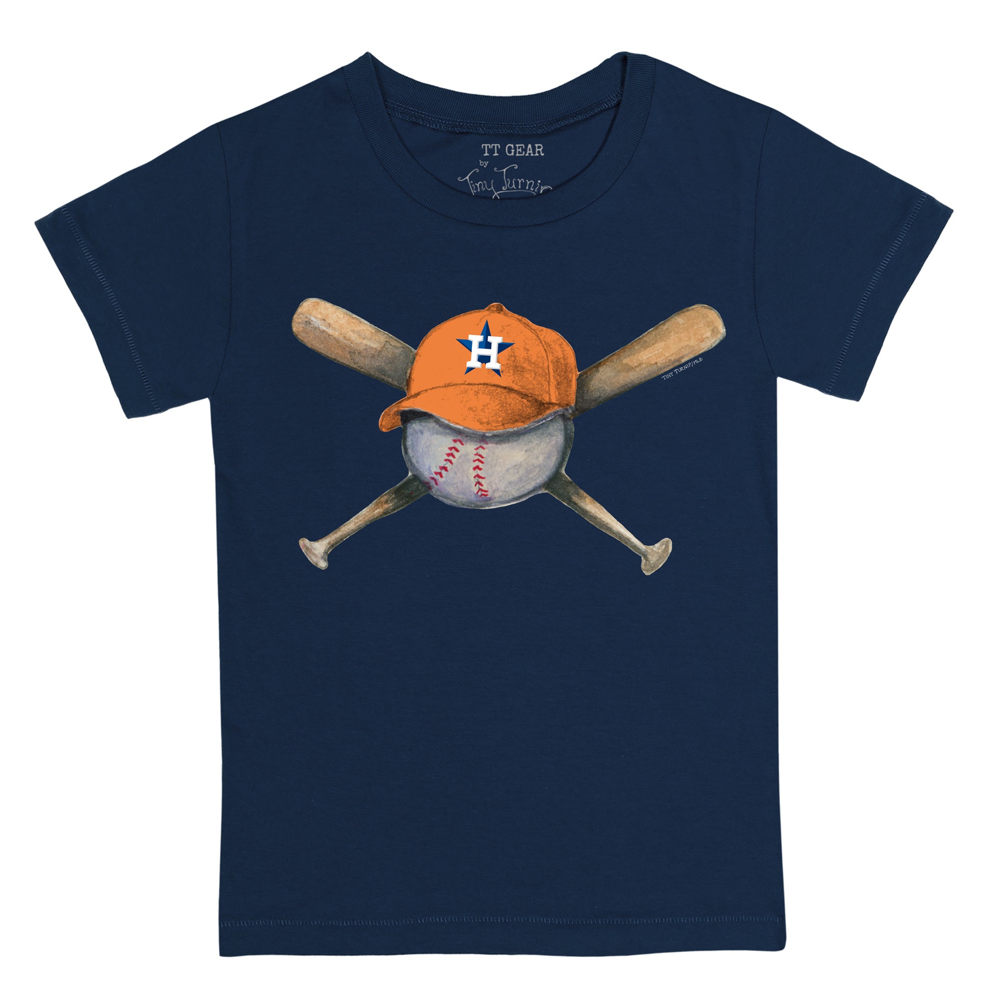 Women's Tiny Turnip White Houston Astros Lucky Charm T-Shirt Size: Small