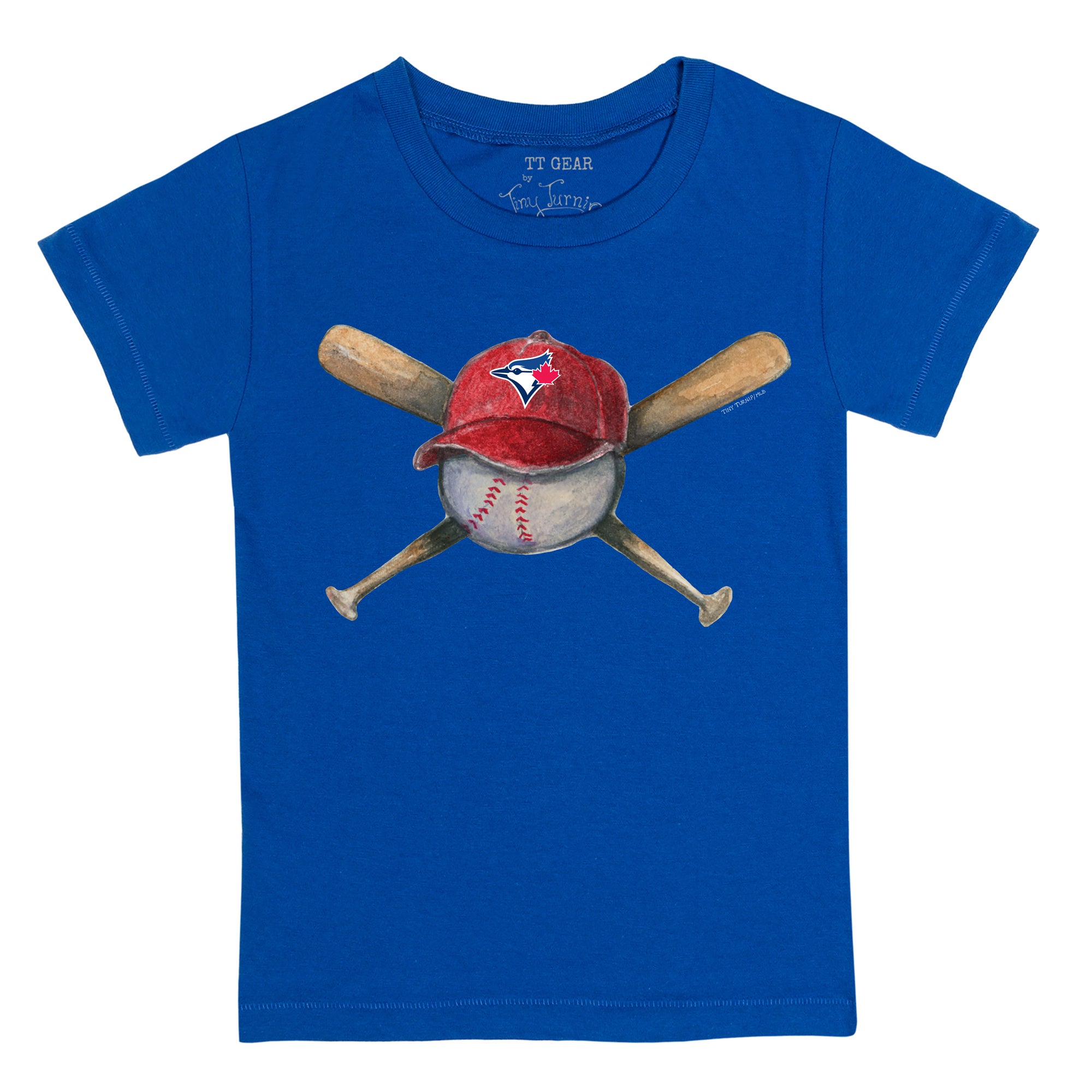 Toronto Blue Jays Tiny Turnip Women's Hat Crossbats T-Shirt - Royal
