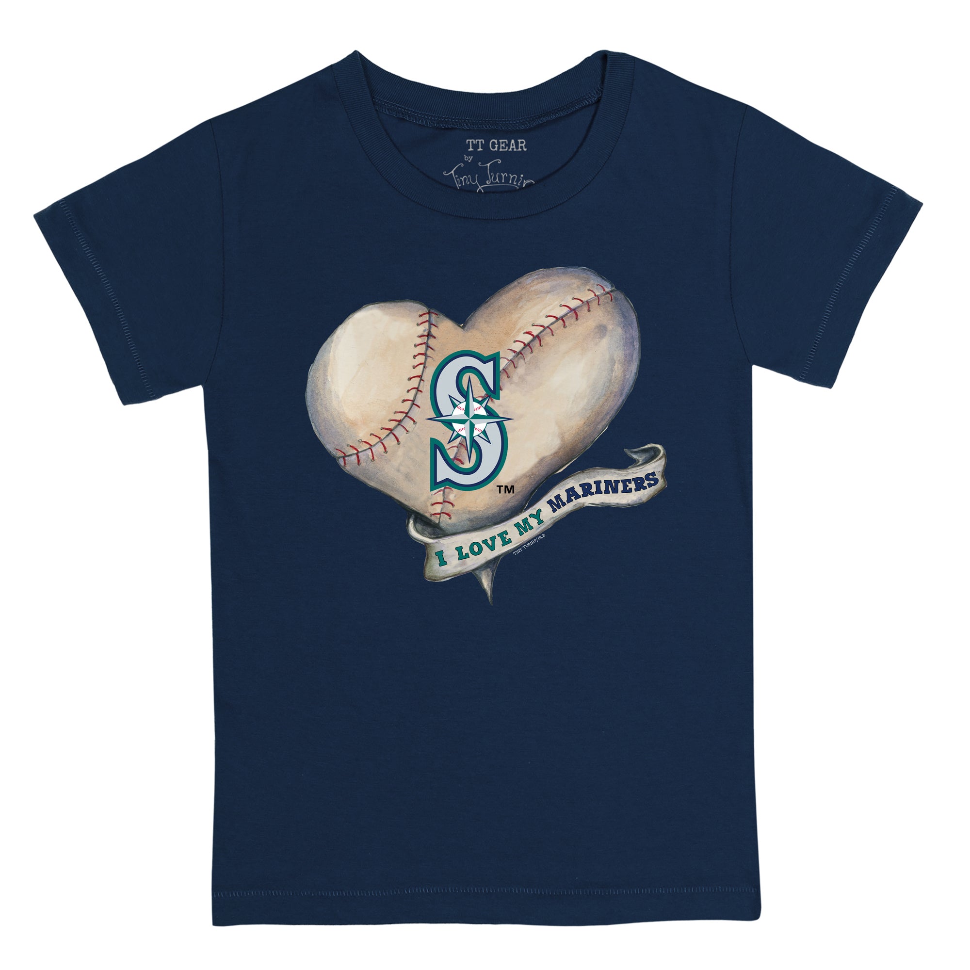 Lids Seattle Mariners Tiny Turnip Women's Baseball Tie T-Shirt