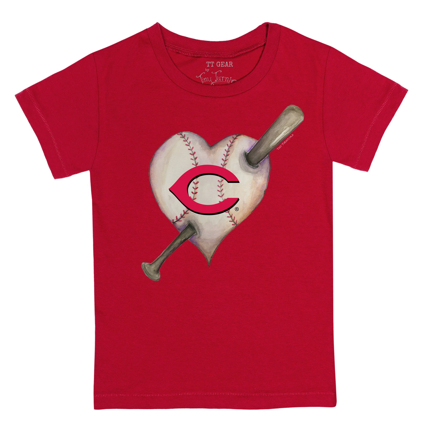 Cincinnati Reds Heart Bat Tee Shirt