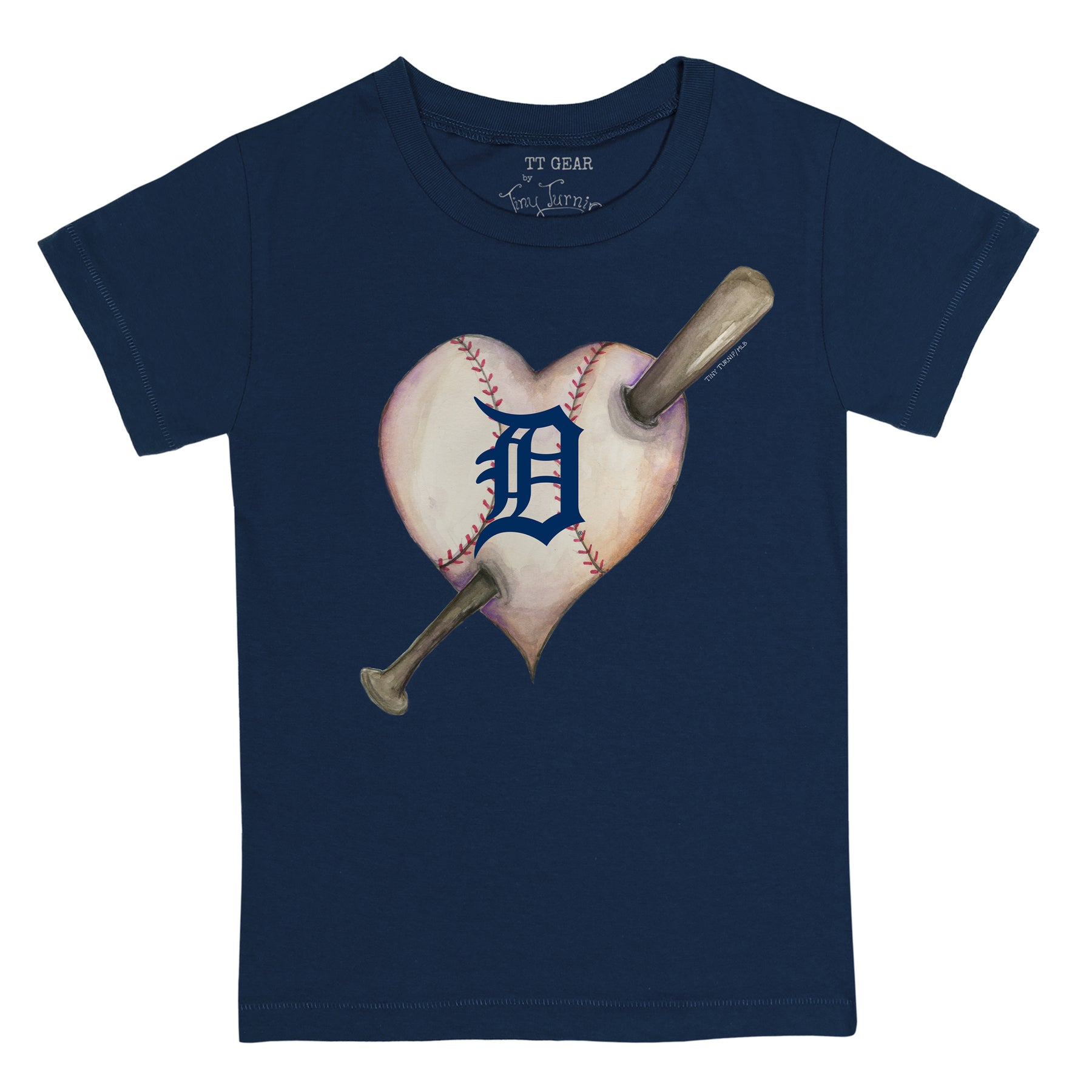 Detroit Tigers Heart Bat Tee Shirt