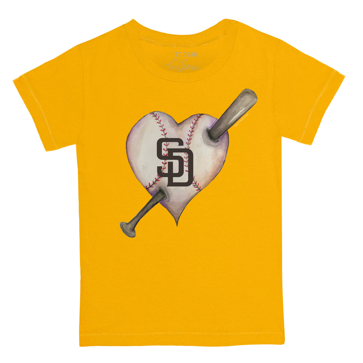 San Diego Padres Heart Bat Tee Shirt
