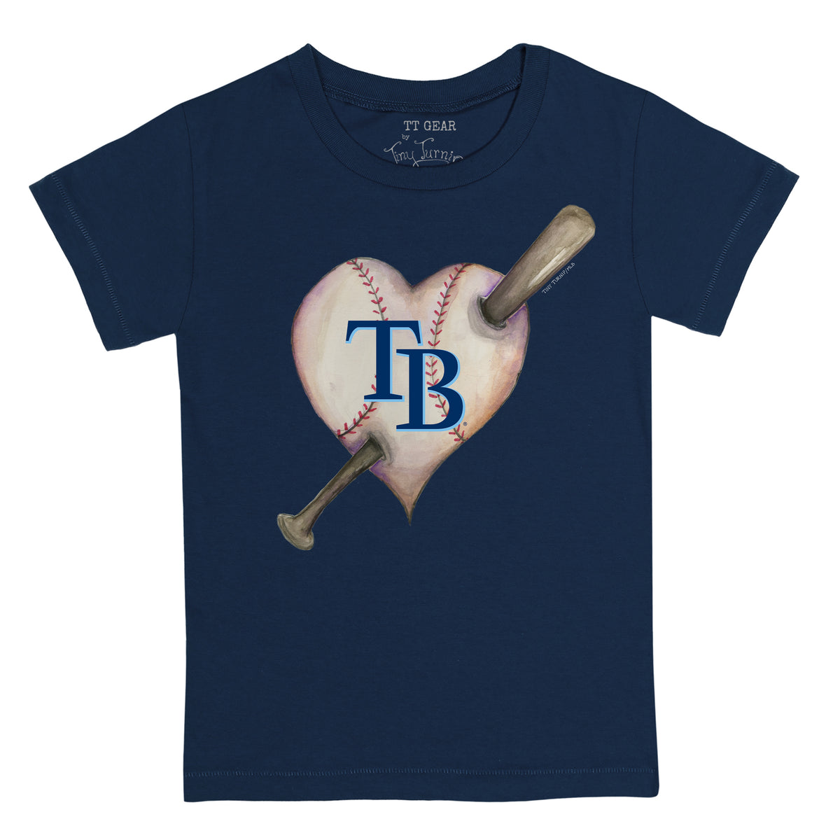 Tampa Bay Rays Heart Bat Tee Shirt