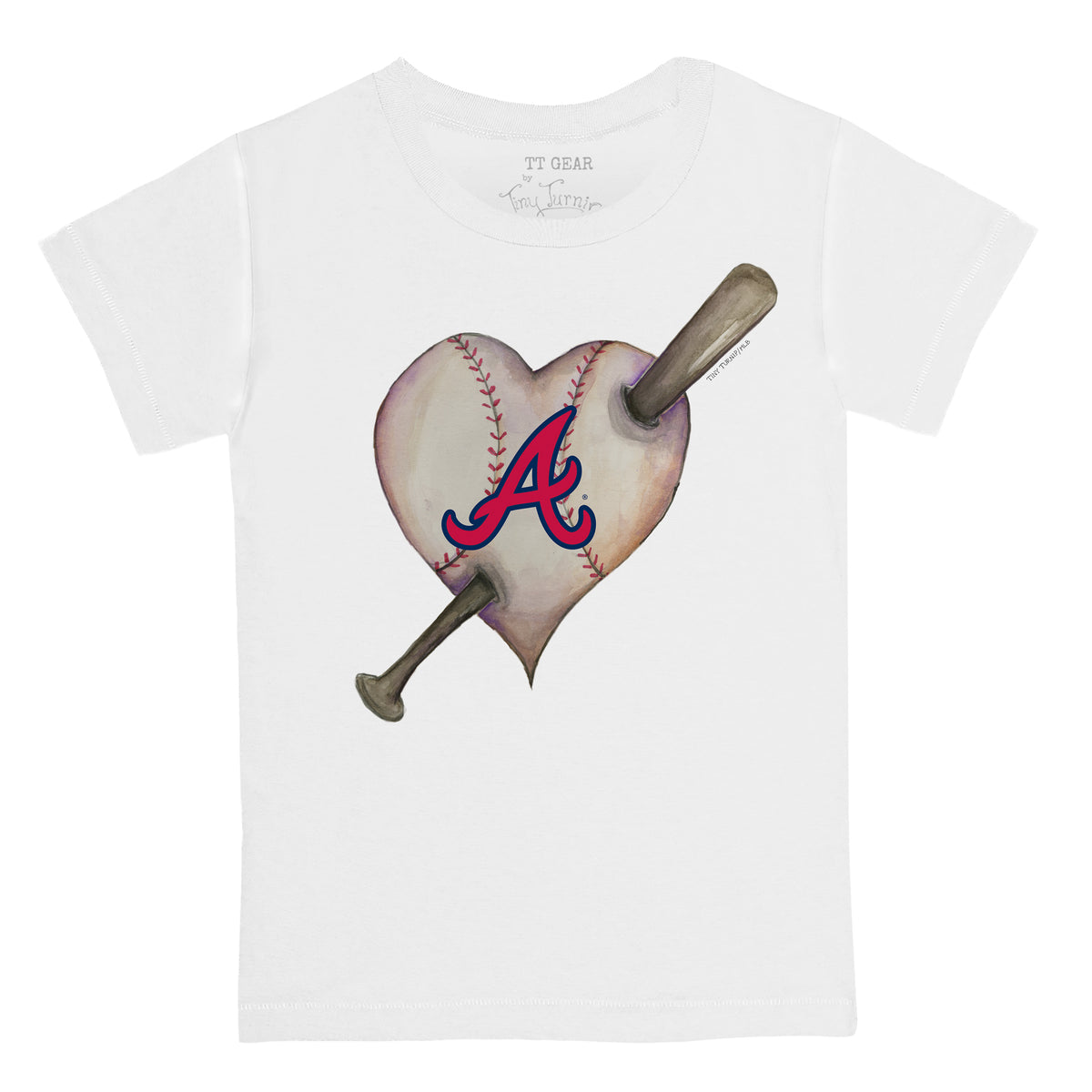 Atlanta Braves Heart Bat Tee Shirt