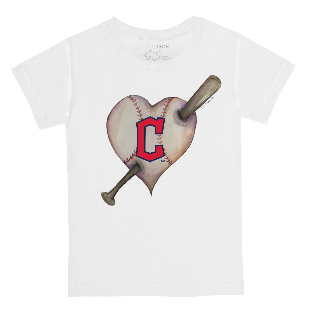 Cleveland Guardians Heart Bat Tee Shirt