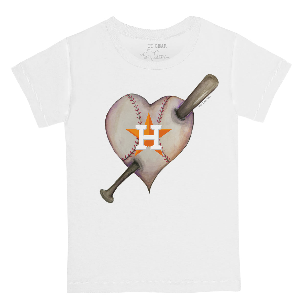 Houston Astros Heart Bat Tee Shirt