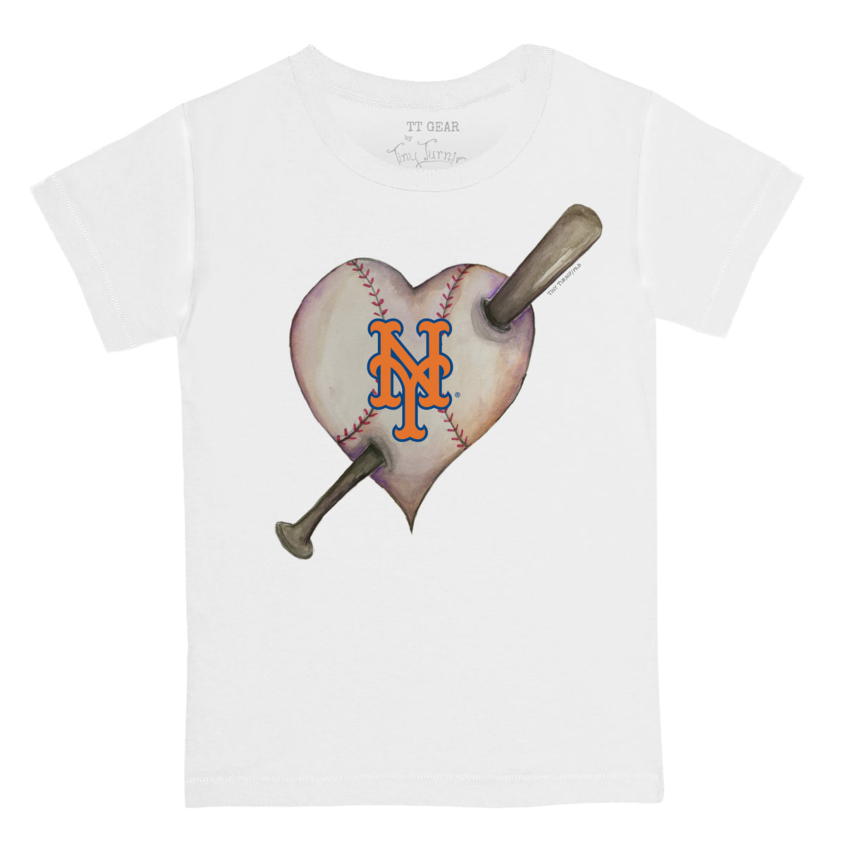 New York Mets Heart Bat Tee Shirt
