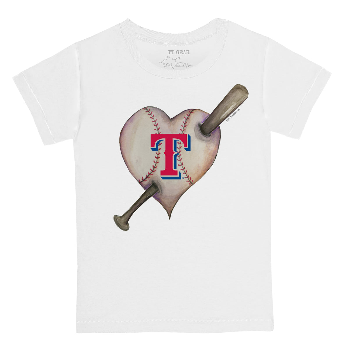 Texas Rangers Heart Bat Tee Shirt