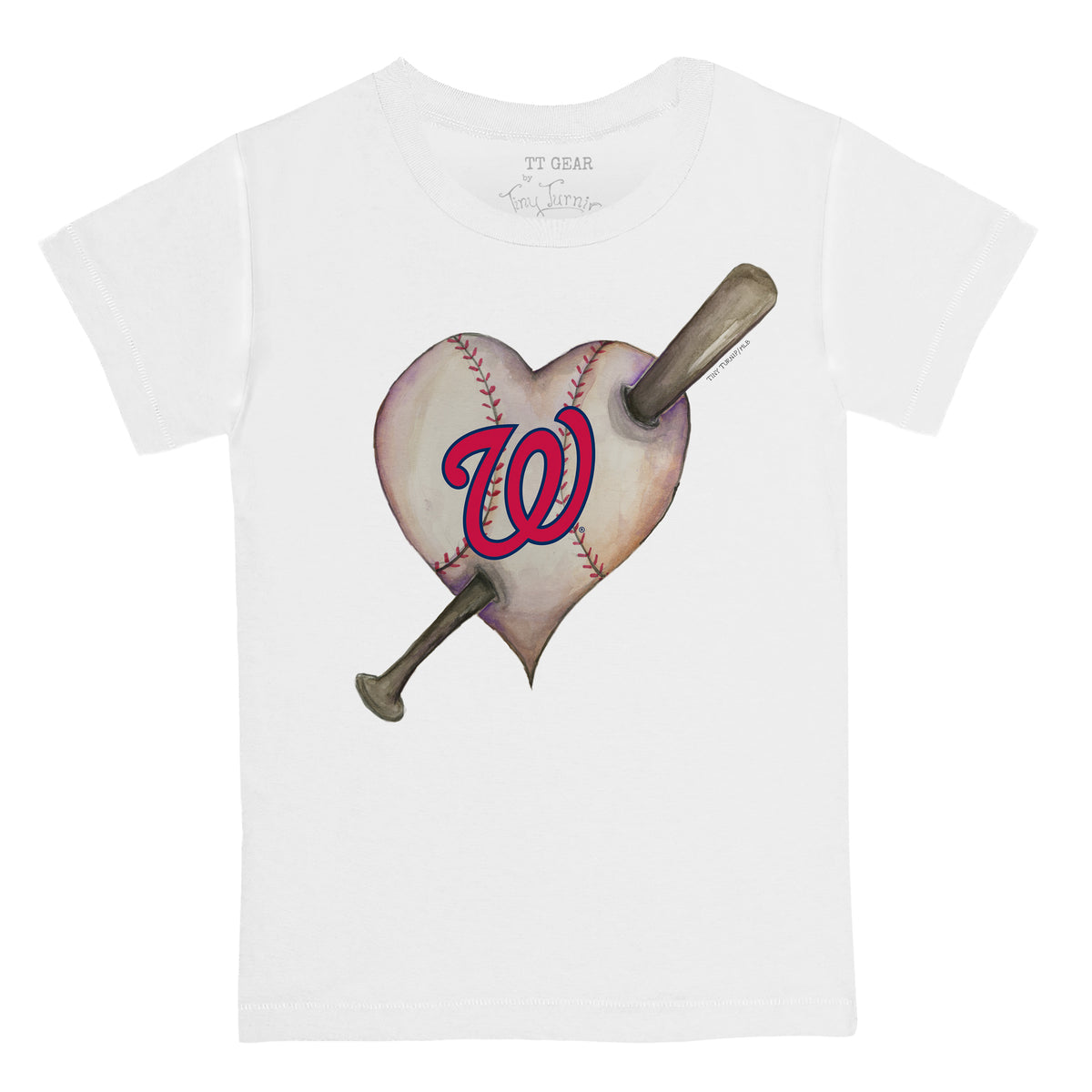 Washington Nationals Heart Bat Tee Shirt