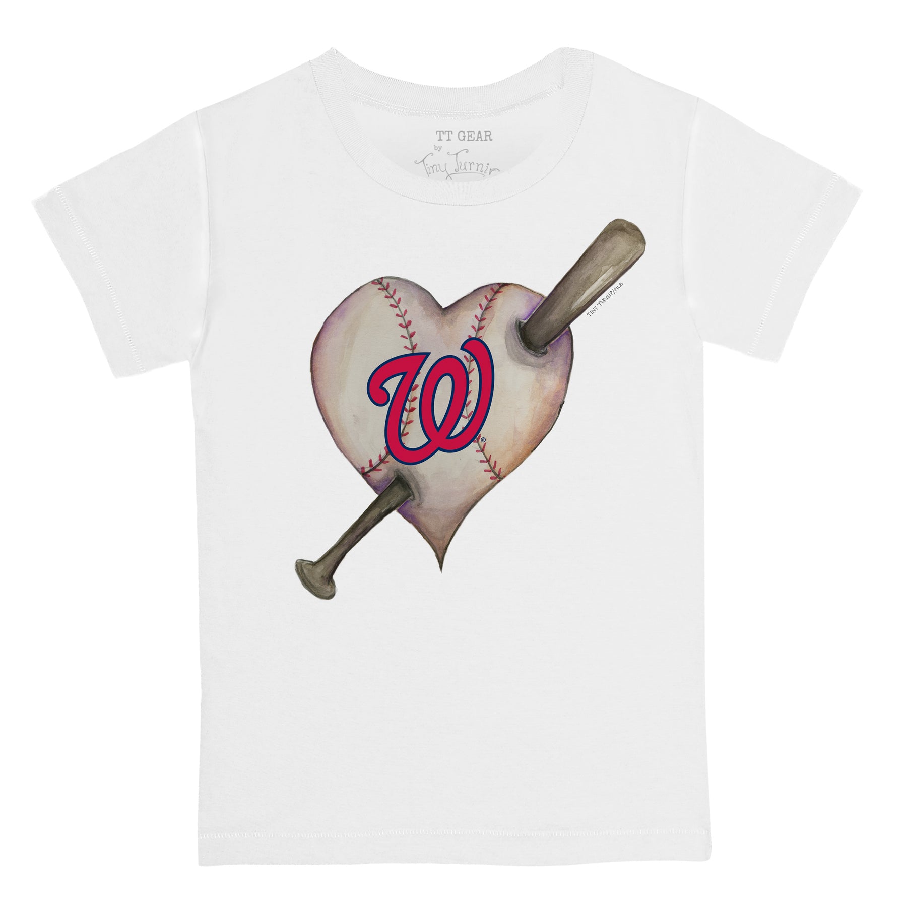 Washington Nationals Heart Bat Tee Shirt