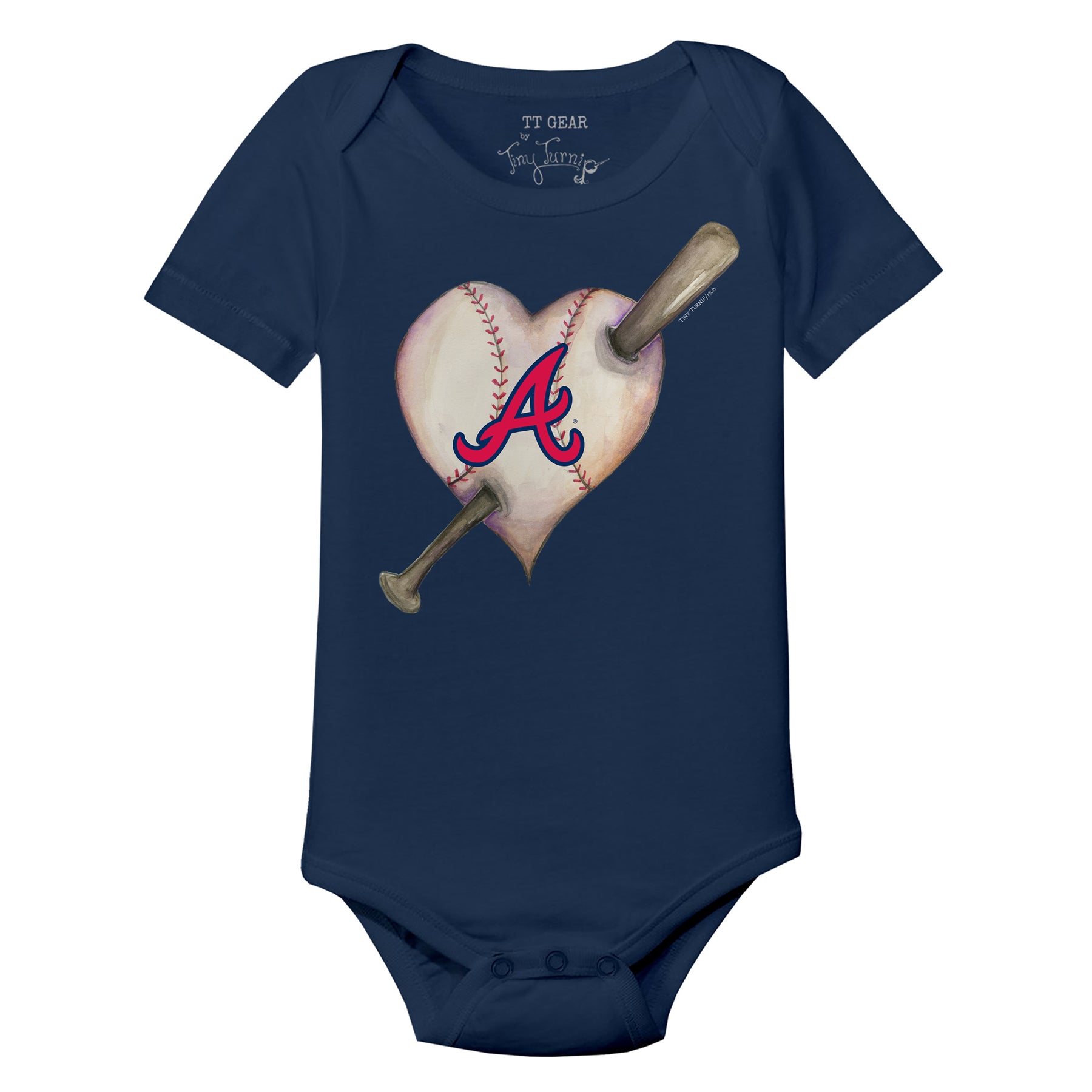 Atlanta Braves Heart Bat Short Sleeve Snapper