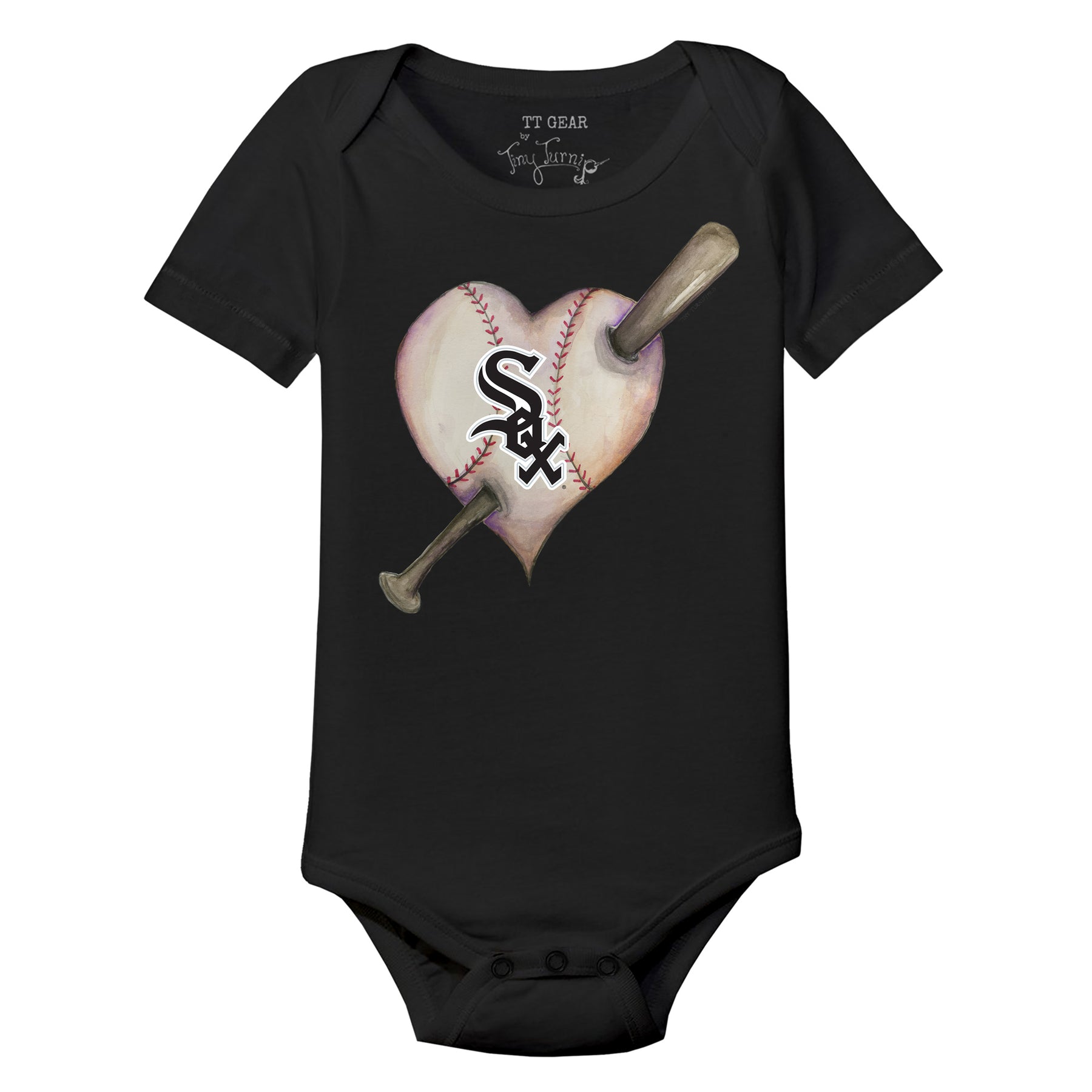 Chicago White Sox Heart Bat Short Sleeve Snapper