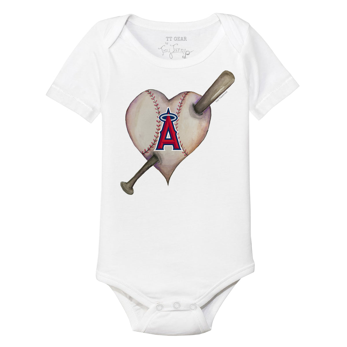 Los Angeles Angels Heart Bat Short Sleeve Snapper