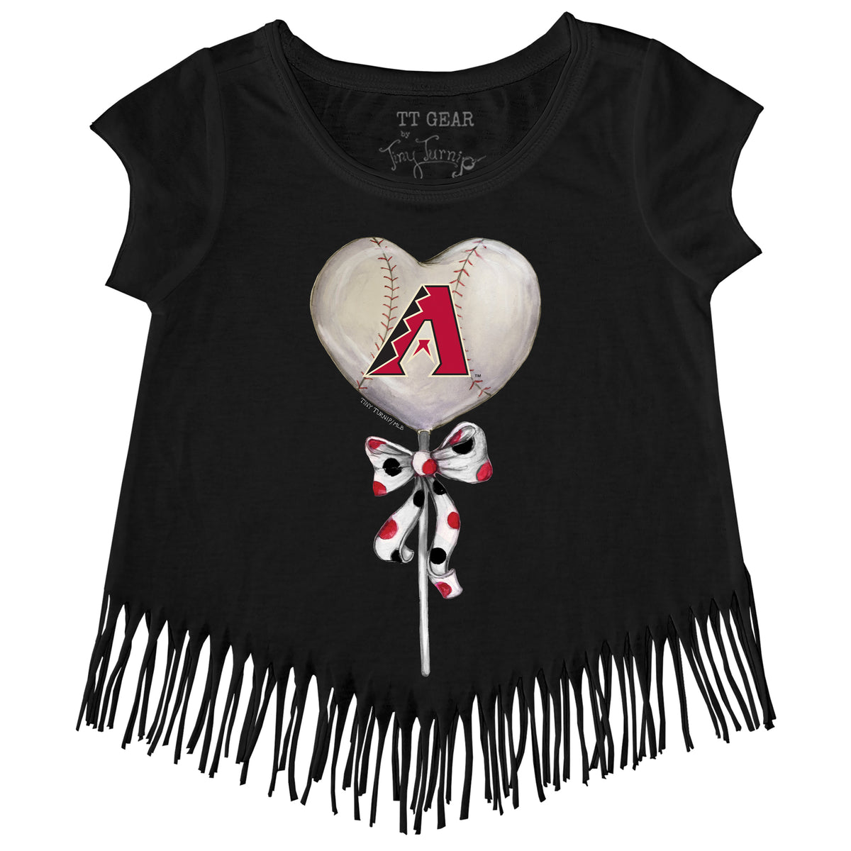Arizona Diamondbacks Heart Lolly Fringe Tee