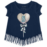 Seattle Mariners Heart Lolly Fringe Tee