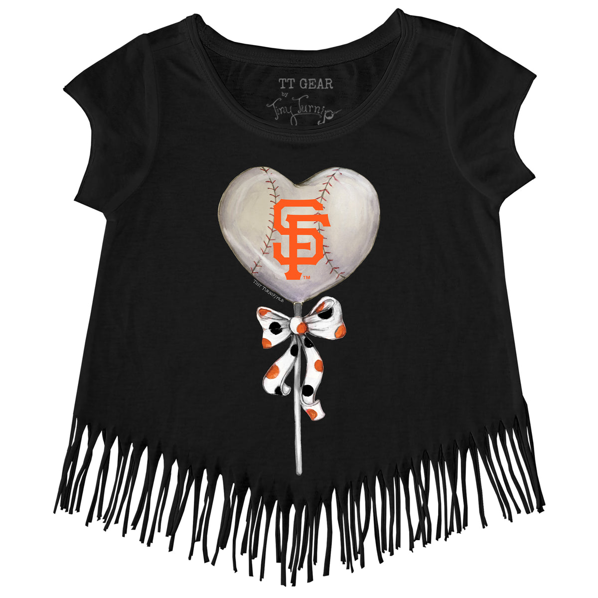 San Francisco Giants Heart Lolly Fringe Tee