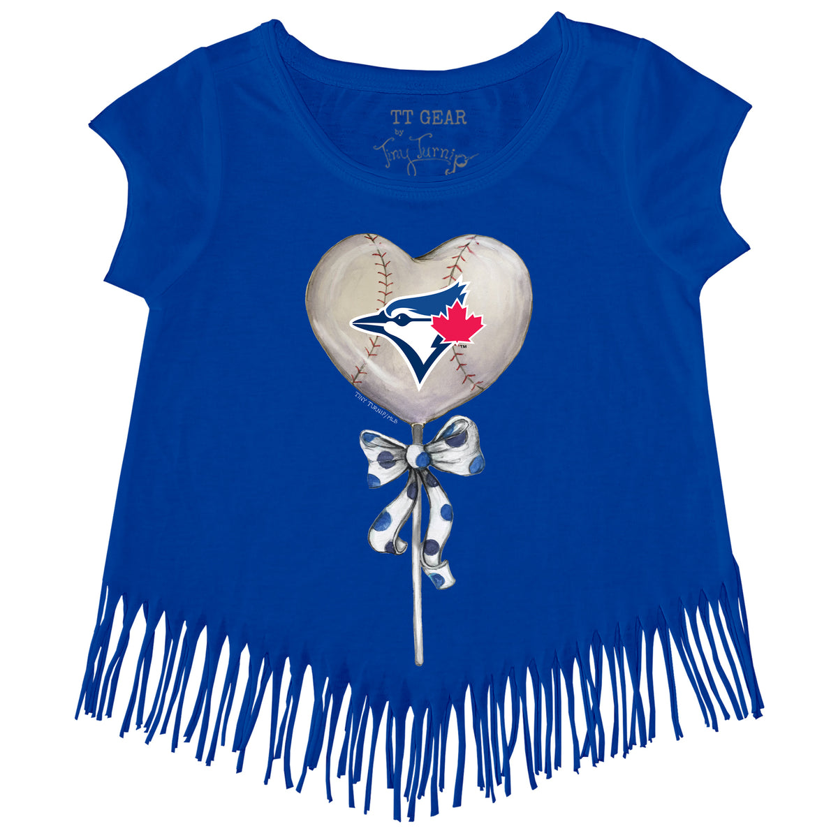 Toronto Blue Jays Heart Lolly Fringe Tee