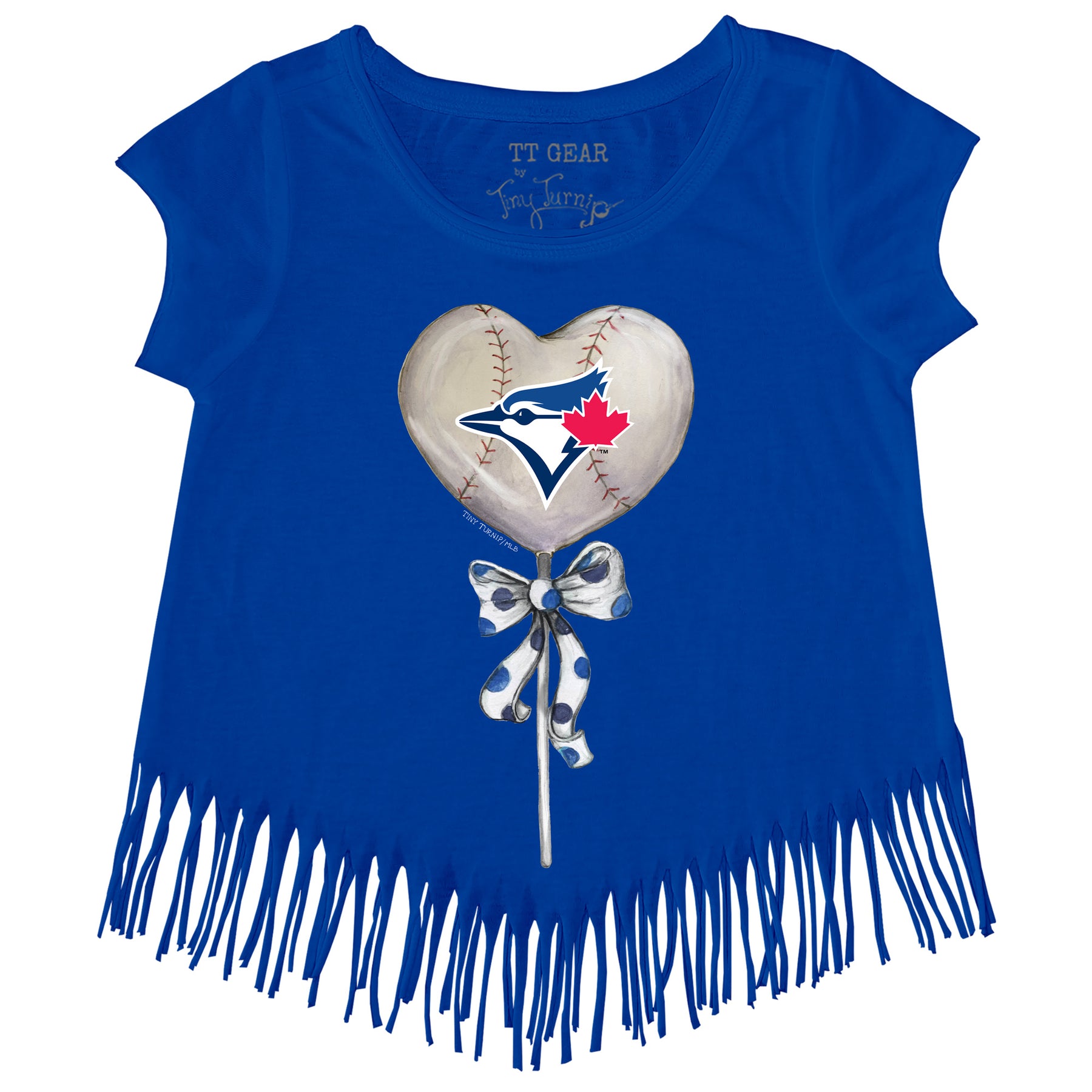 Toronto Blue Jays Heart Lolly Fringe Tee