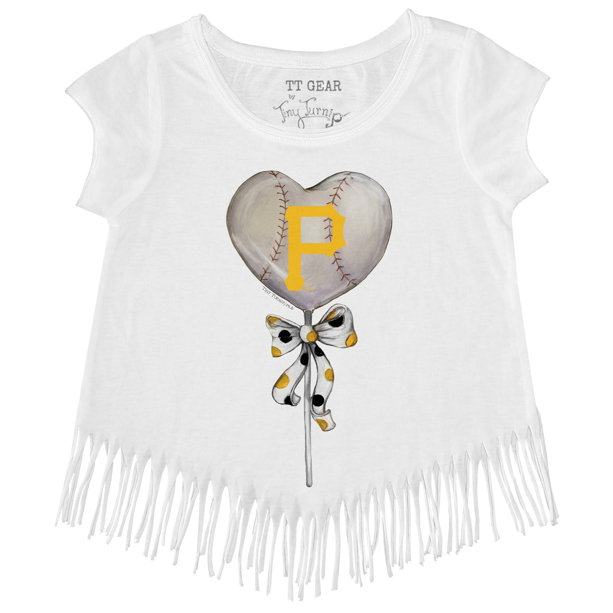 Pittsburgh Pirates Heart Lolly Fringe Tee