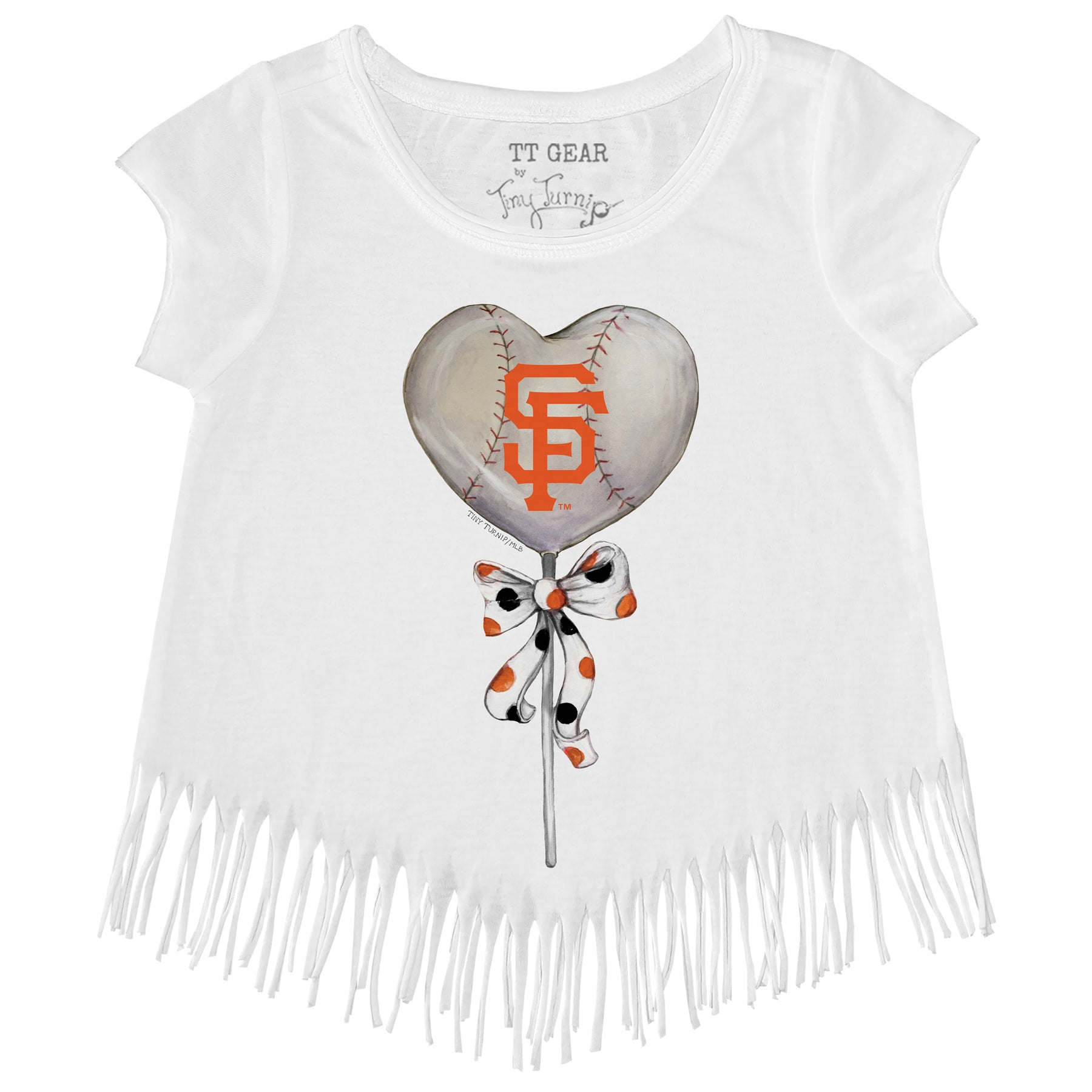 San Francisco Giants Heart Lolly Fringe Tee