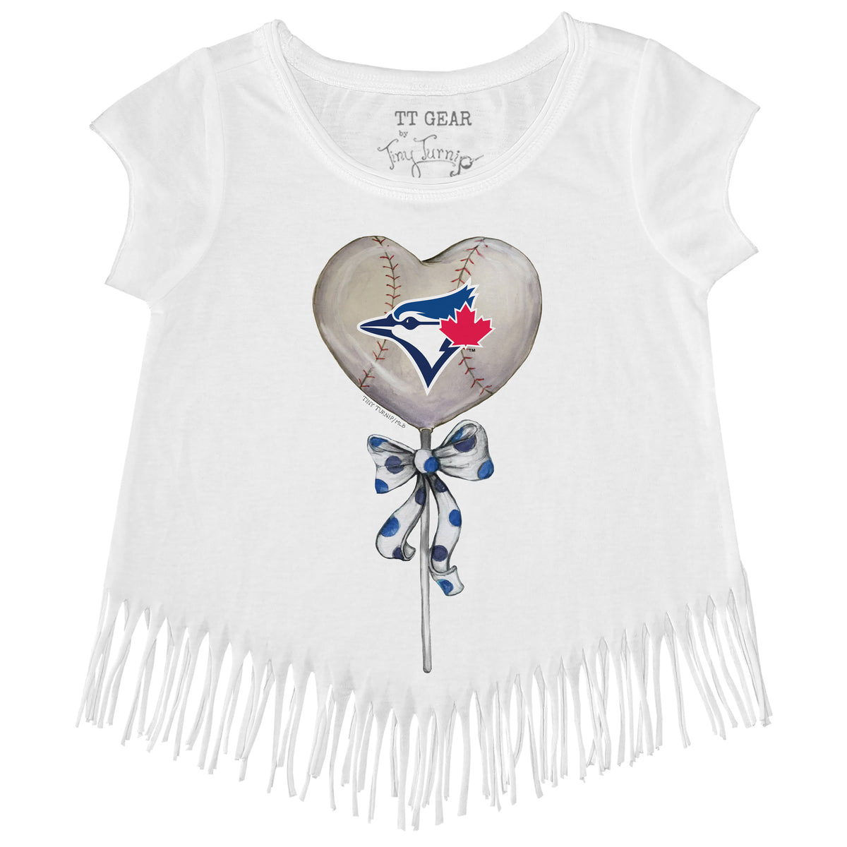 Toronto Blue Jays Heart Lolly Fringe Tee