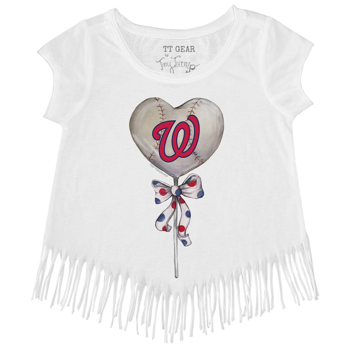 Washington Nationals Heart Lolly Fringe Tee