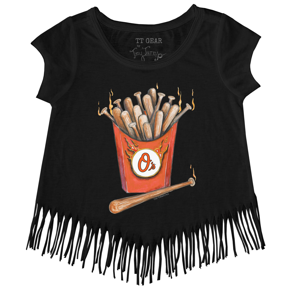 Baltimore Orioles Hot Bats Fringe Tee