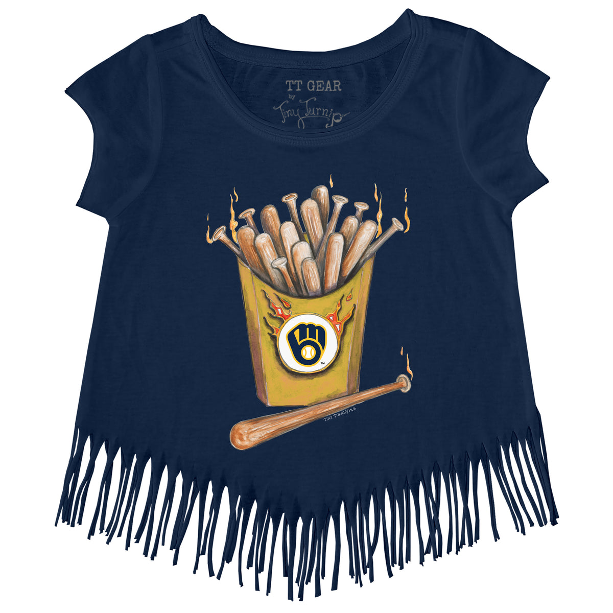 Milwaukee Brewers Hot Bats Fringe Tee