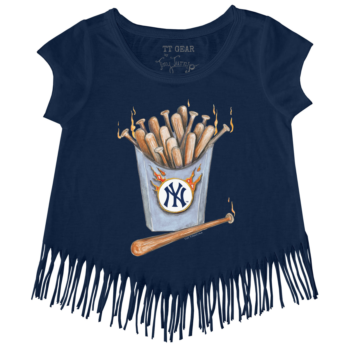 New York Yankees Hot Bats Fringe Tee