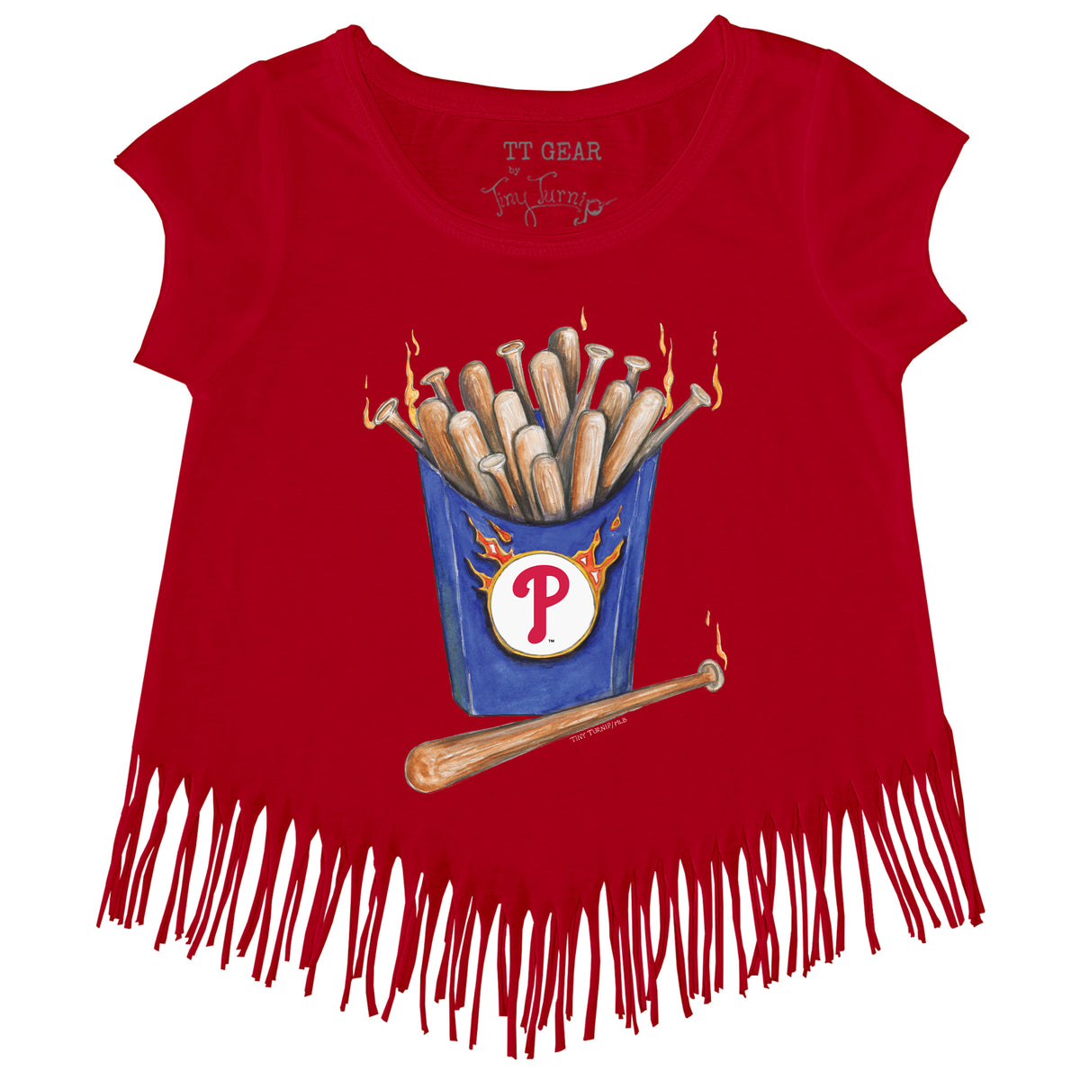 Philadelphia Phillies Hot Bats Fringe Tee