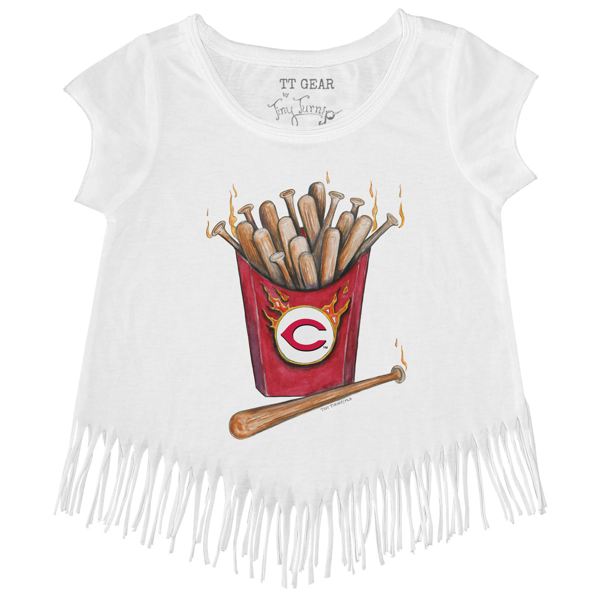 Cincinnati Reds Hot Bats Fringe Tee