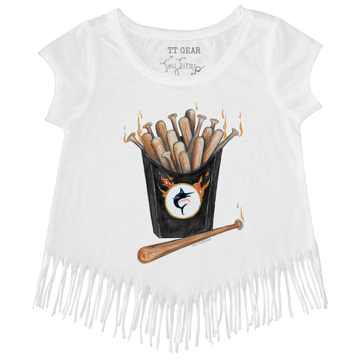 Miami Marlins Hot Bats Fringe Tee