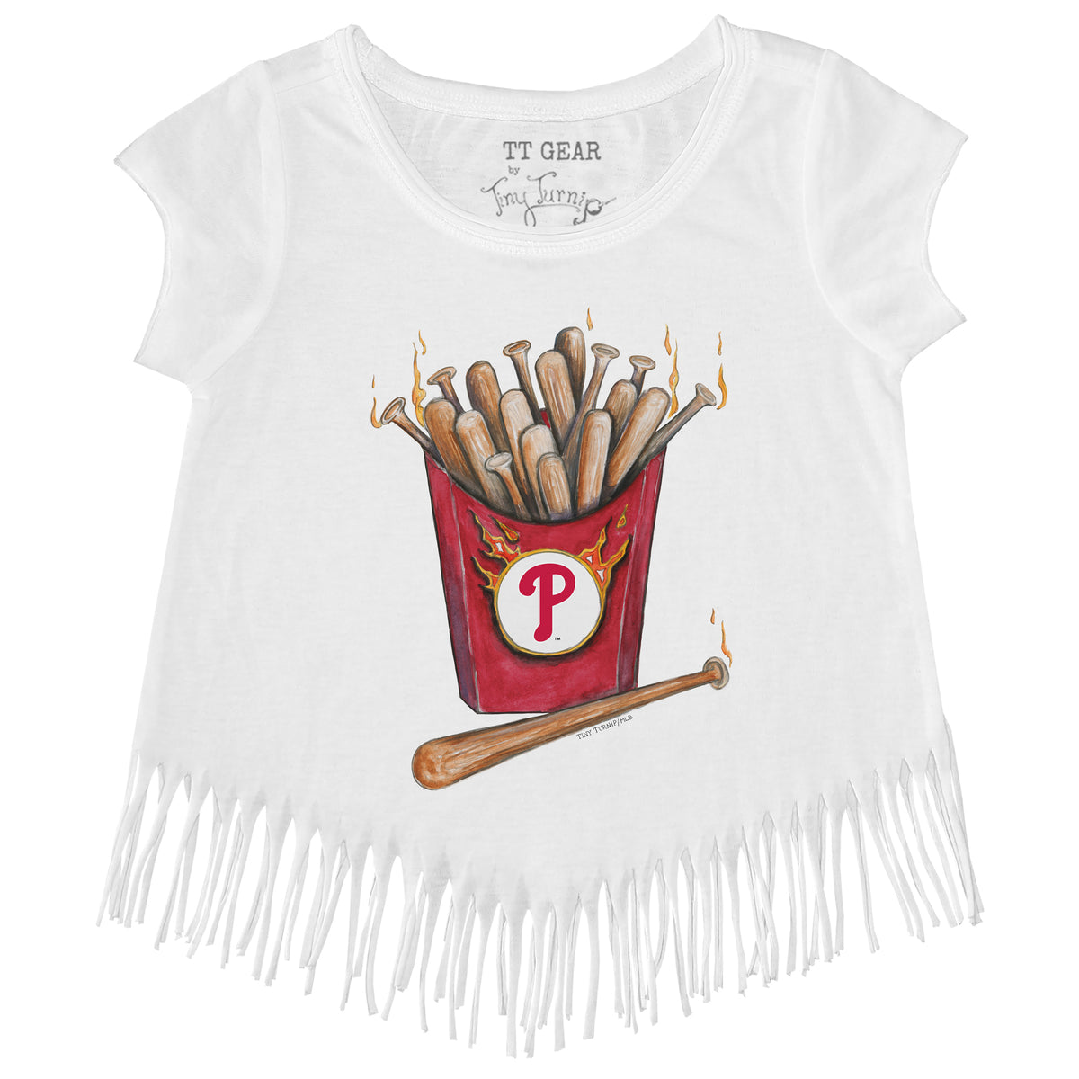 Philadelphia Phillies Hot Bats Fringe Tee