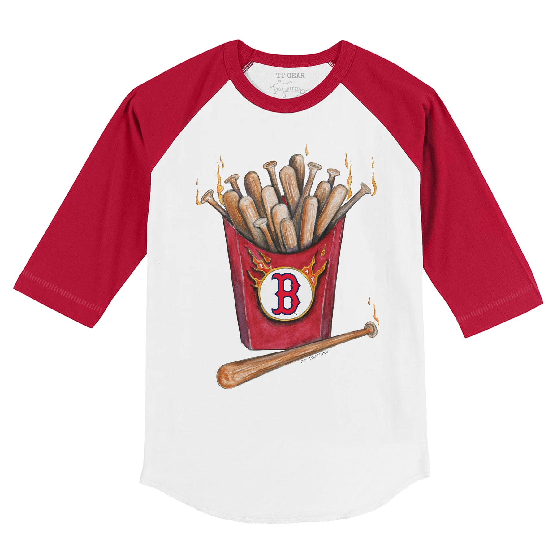 Boston Red Sox Hot Bats 3/4 Red Sleeve Raglan