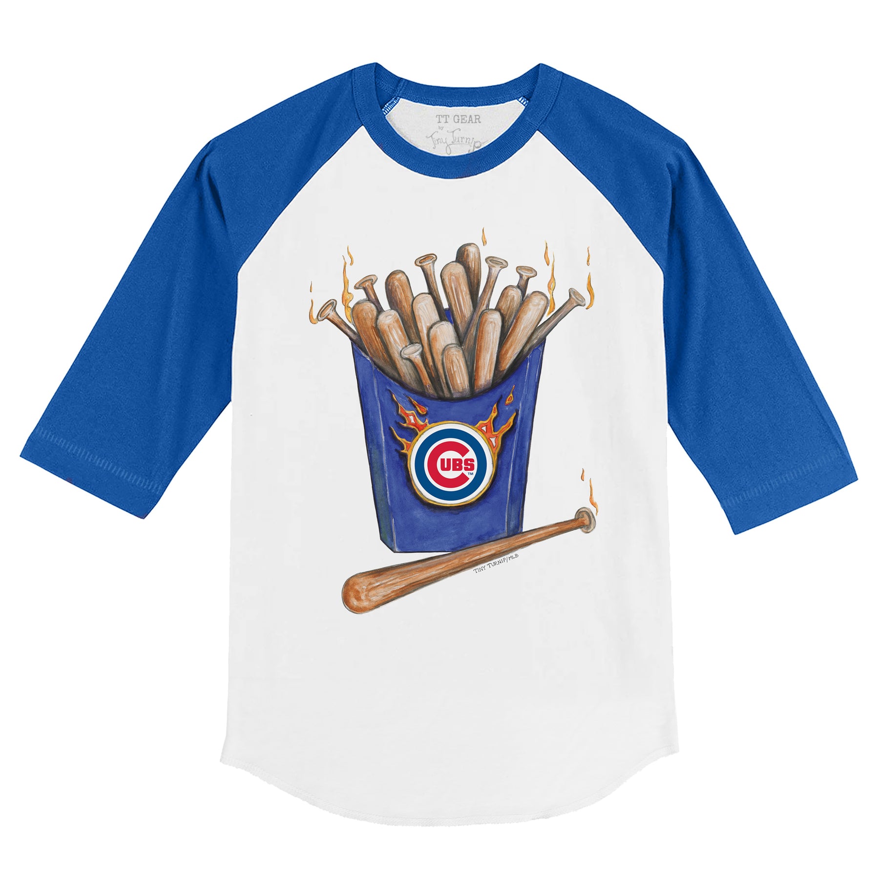 Chicago Cubs Hot Bats 3/4 Royal Blue Sleeve Raglan