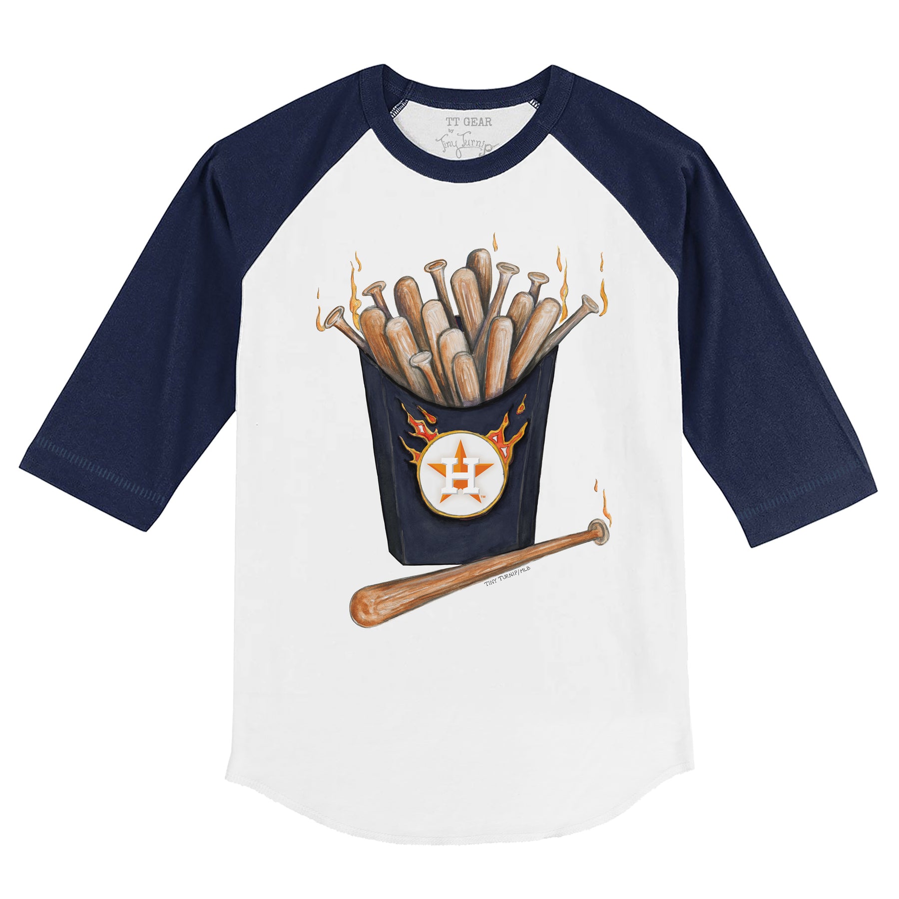 Houston Astros Hot Bats 3/4 Navy Blue Sleeve Raglan