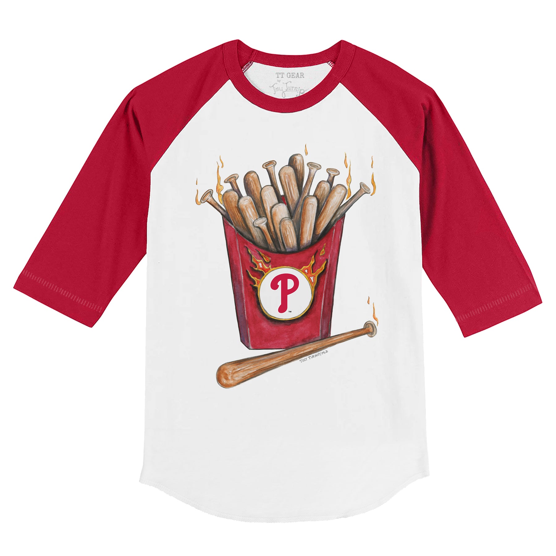 Philadelphia Phillies Hot Bats 3/4 Red Sleeve Raglan