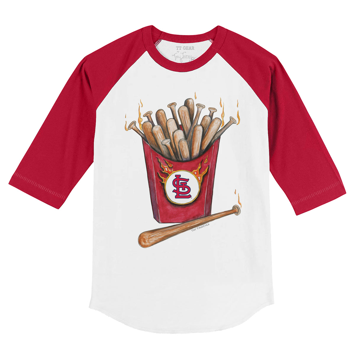St. Louis Cardinals Hot Bats 3/4 Red Sleeve Raglan