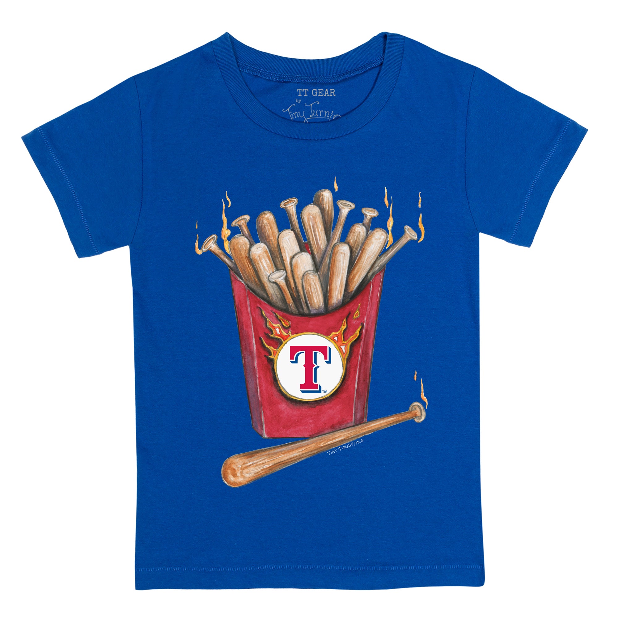 Women's Tiny Turnip Royal Toronto Blue Jays Hot Bats T-Shirt Size: 3XL