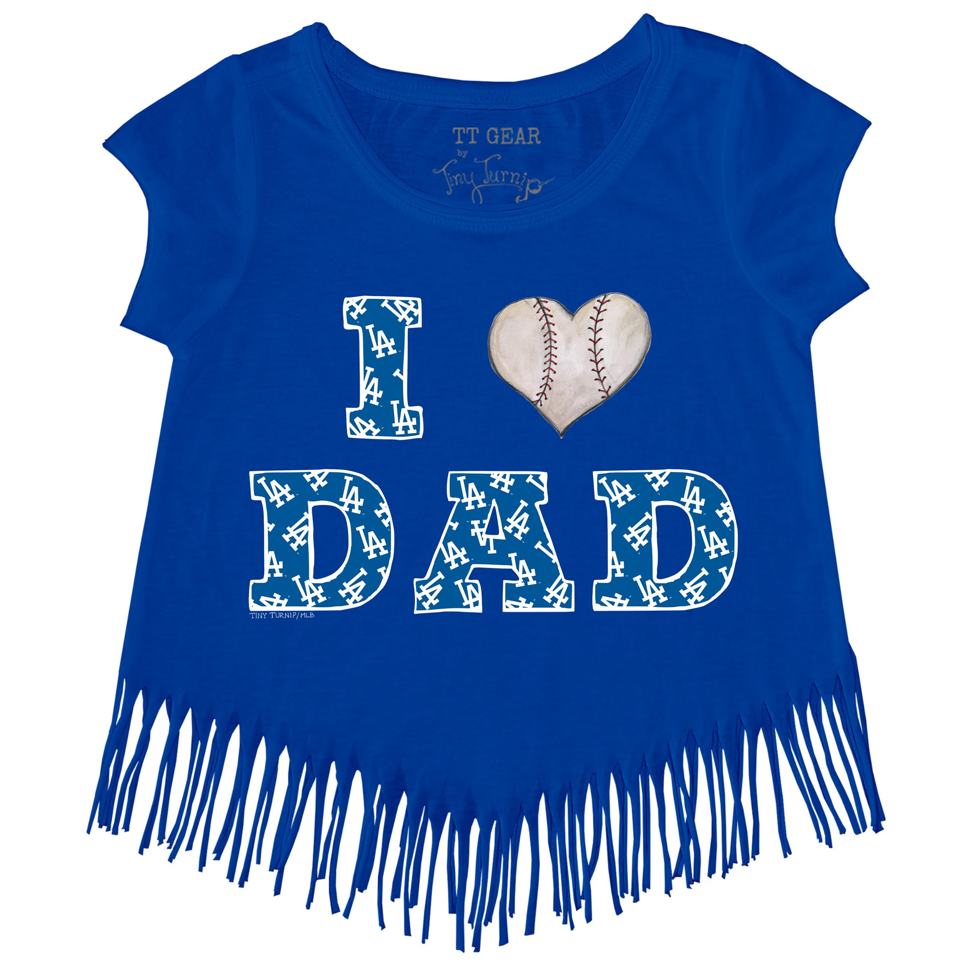 Infant Tiny Turnip Royal Los Angeles Dodgers I Love Dad Bodysuit