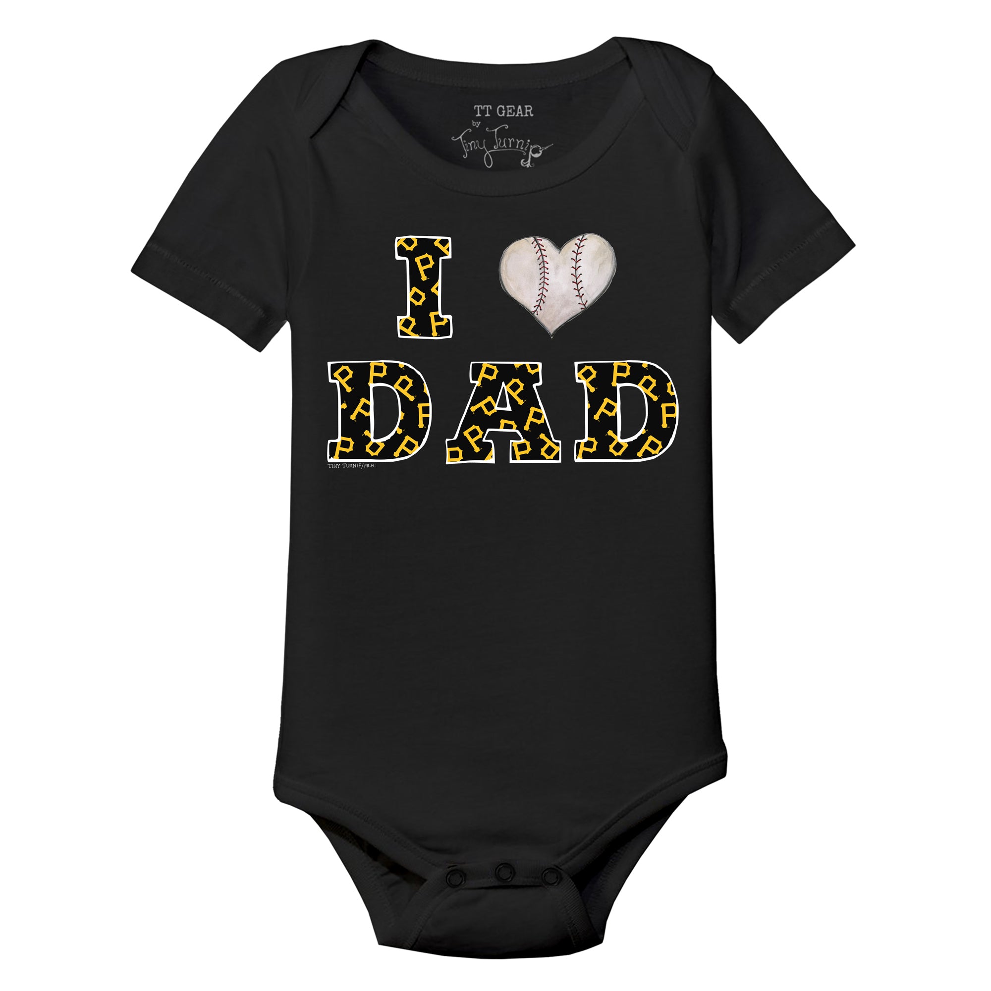 Pittsburgh Pirates Tiny Turnip Infant I Love Dad T-Shirt - White