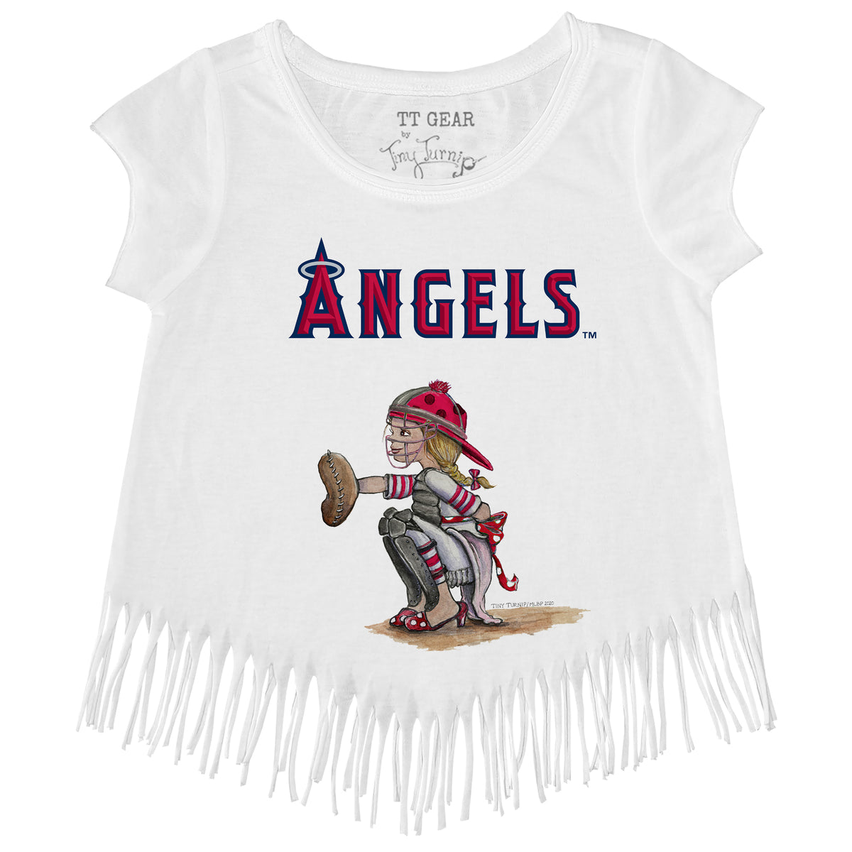 Los Angeles Angels Kate the Catcher Fringe Tee