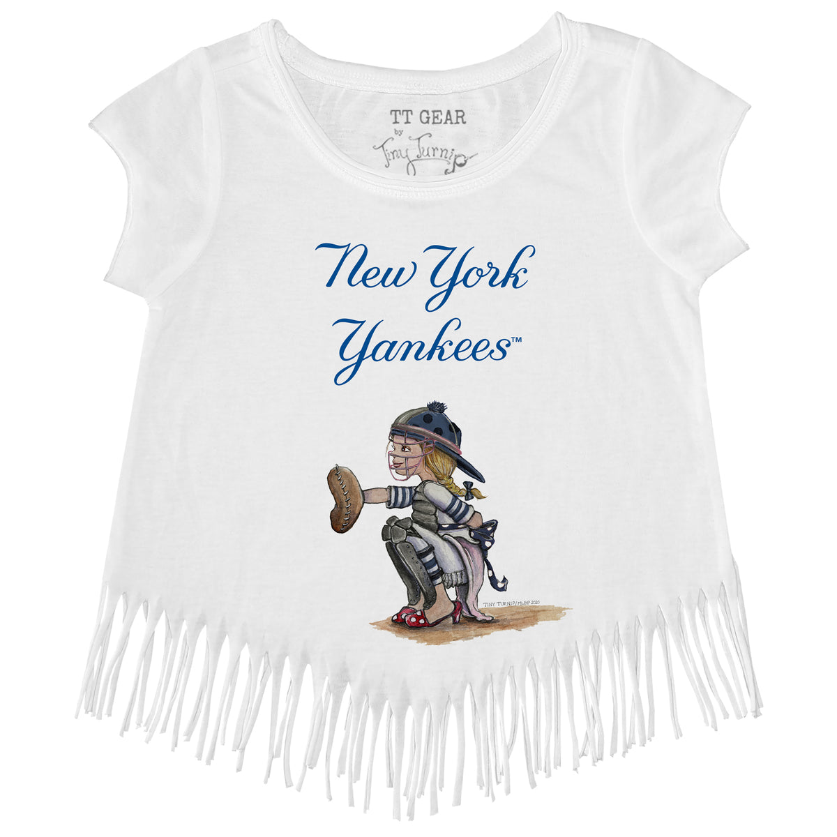 New York Yankees Kate the Catcher Fringe Tee