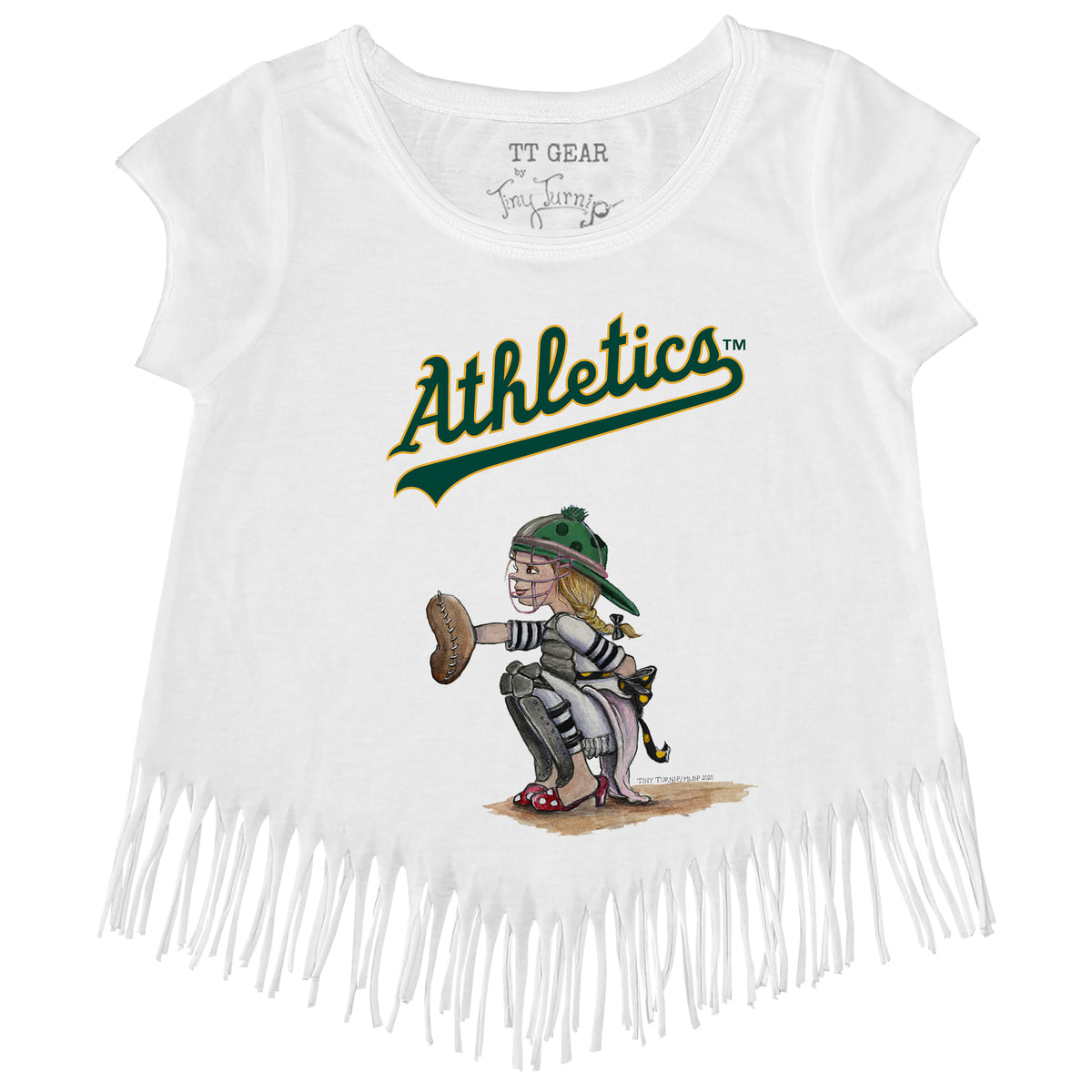 Oakland Athletics Kate the Catcher Fringe Tee