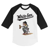 Chicago White Sox Kate the Catcher 3/4 Black Sleeve Raglan