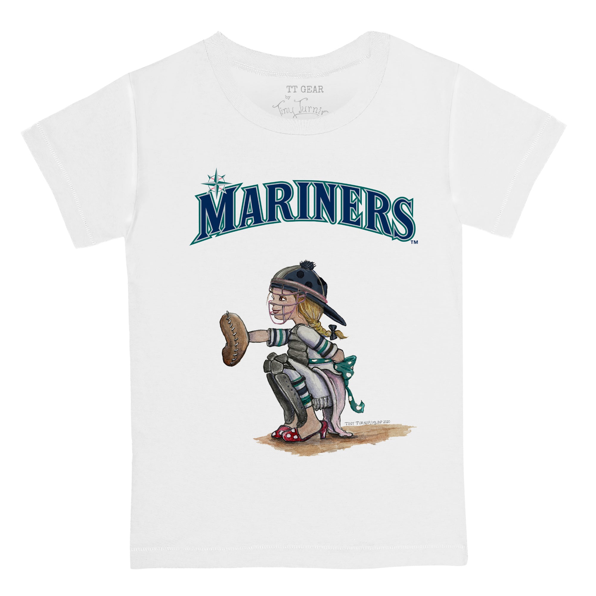 Tiny Turnip Seattle Mariners Slugger Tee Shirt Women's Small / White