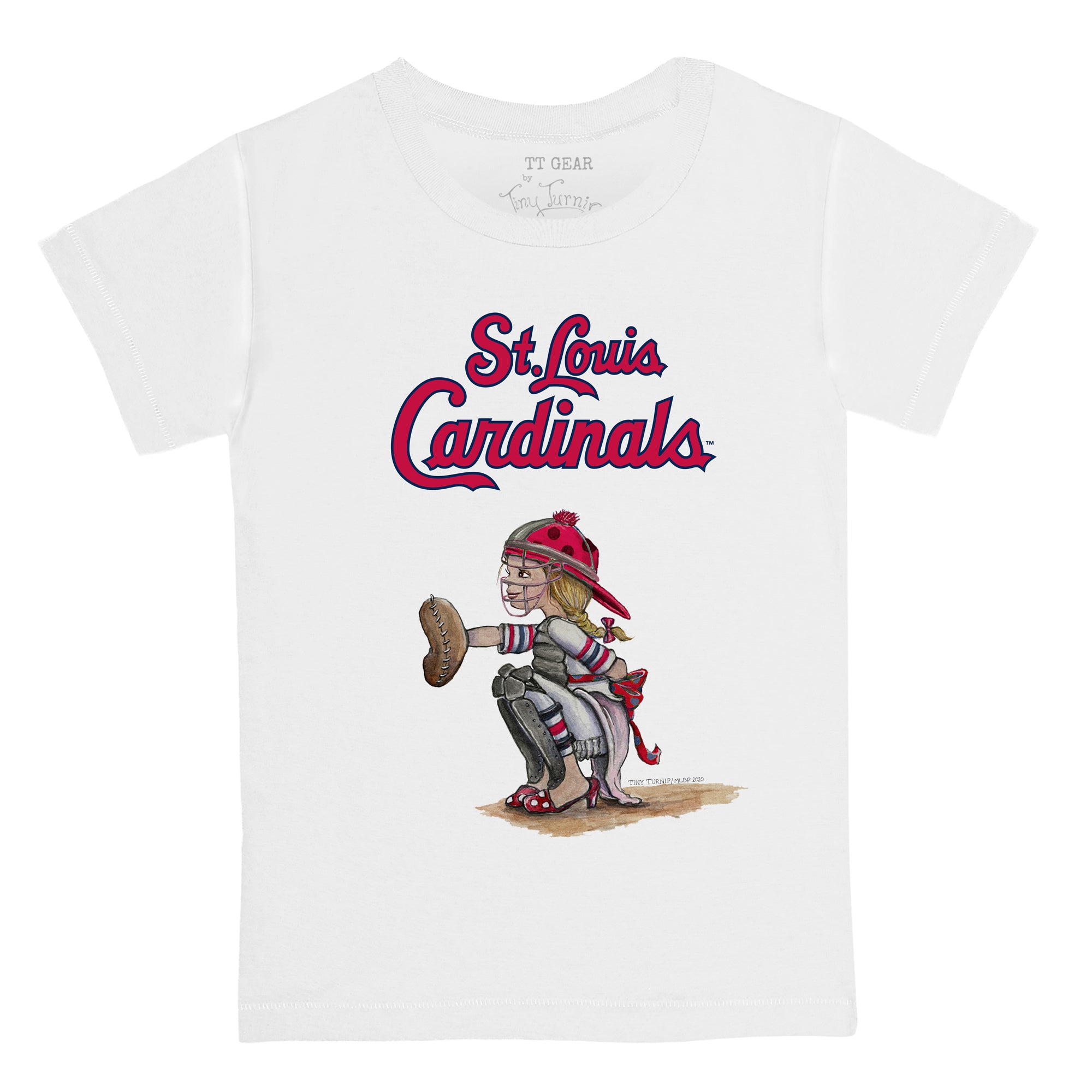 Unisex Tiny Turnip White/Red St. Louis Cardinals State Outline 3/4-Sleeve Raglan T-Shirt Size: Large