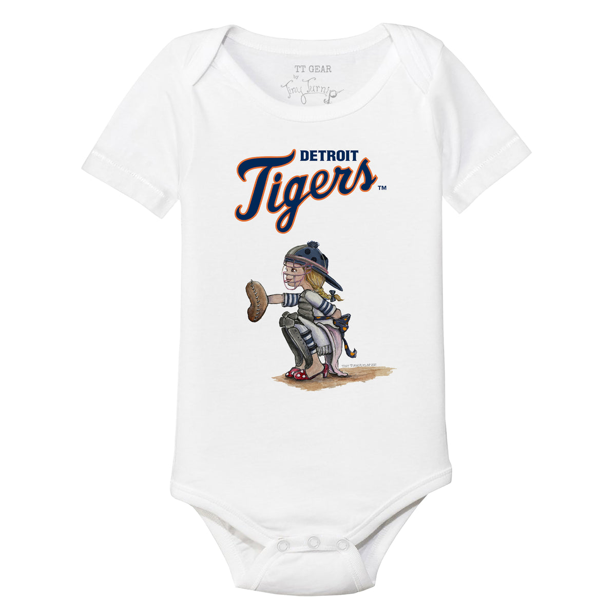 Detroit Tigers Kate the Catcher Short Sleeve Snapper